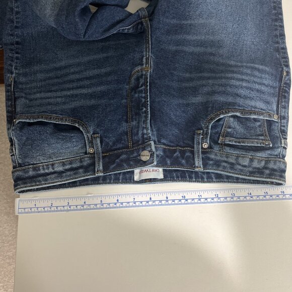 Anthropologie Driftwood Kelly Straight Leg Medium Wash Jeans Womens Size 31 - Picture 7 of 10